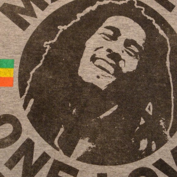 Bob Marley One-of-a-Kind Pac-Sun Bleach Splattered Custom MadAndie Denim Shirt - Picture 4 of 7